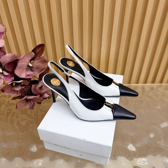 Yves Saint Laurent Chic Strappy High-Heeled Sandals with Crystal Details