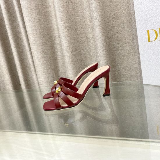 Christian Dior Pearl Decor High Heel Open Toe Sandals