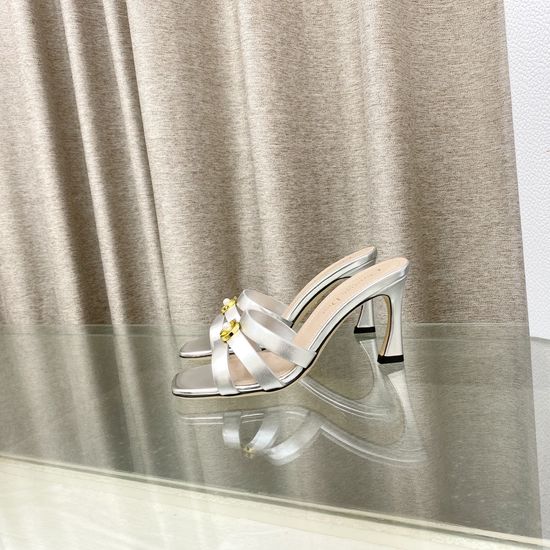 Christian Dior Pearl Decor High Heel Open Toe Sandals