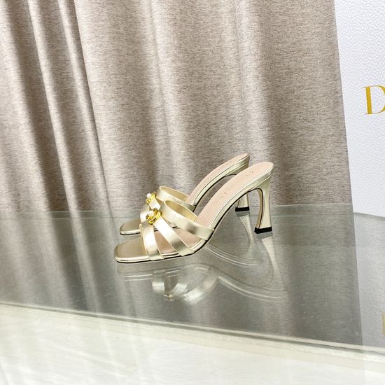 Christian Dior Pearl Decor High Heel Open Toe Sandals