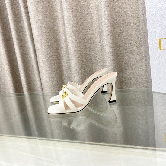 Christian Dior Pearl Decor High Heel Open Toe Sandals