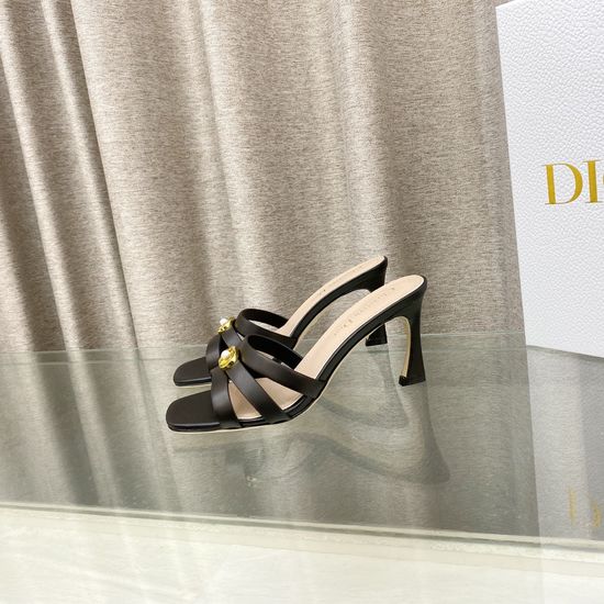 Christian Dior Pearl Decor High Heel Open Toe Sandals