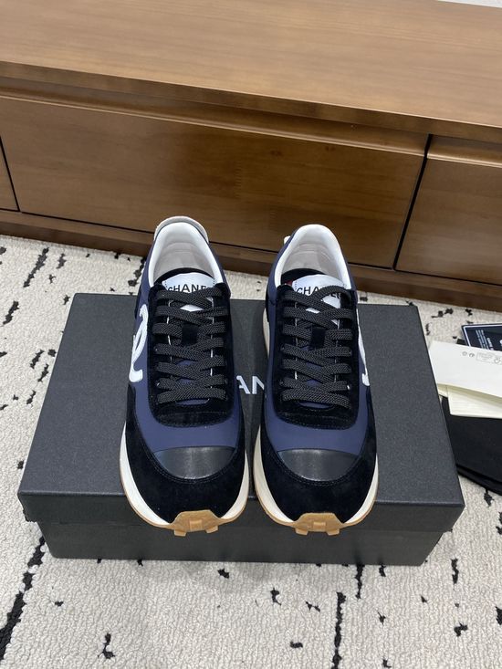 Chanel Two-tone Casual Sneakers Breathable Non-slip Sole