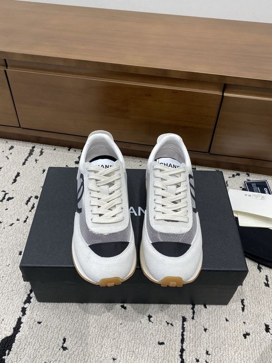 Chanel Two-tone Casual Sneakers Breathable Non-slip Sole