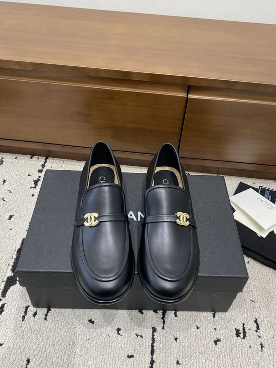 Chanel Premium Leather Loafers Durable Genuine Leather Outsole