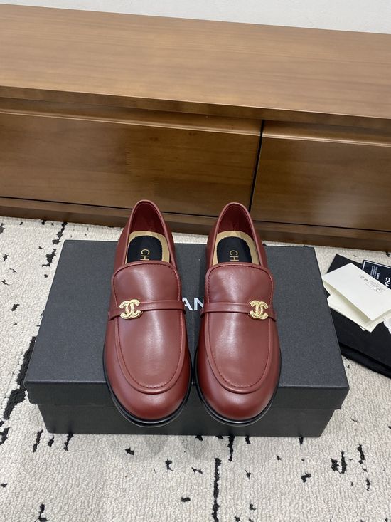 Chanel Premium Leather Loafers Durable Genuine Leather Outsole