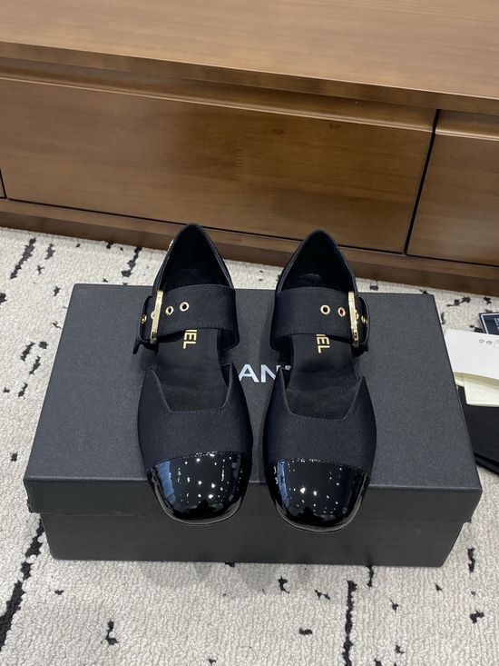 Chanel Buckle T-strap Mary Jane Shoes Soft Leather Sole