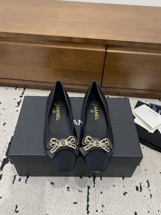 Chanel Bowknot Mary Jane Flats Comfortable Sheepskin Insole