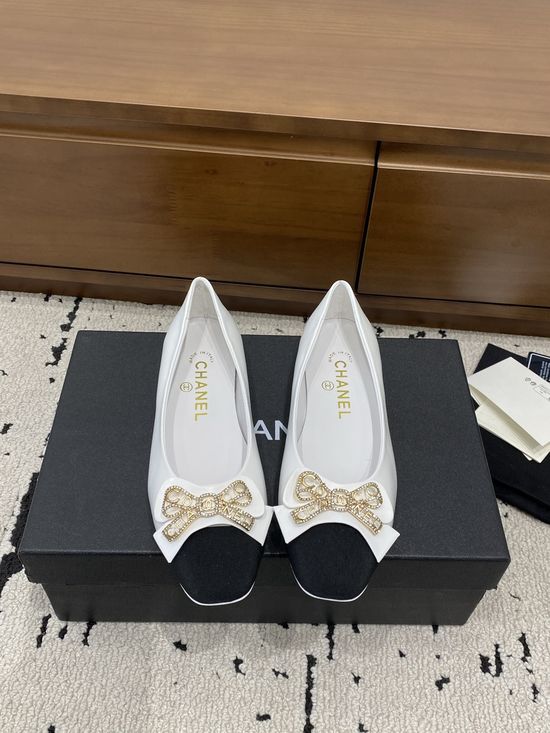Chanel Bowknot Mary Jane Flats Comfortable Sheepskin Insole