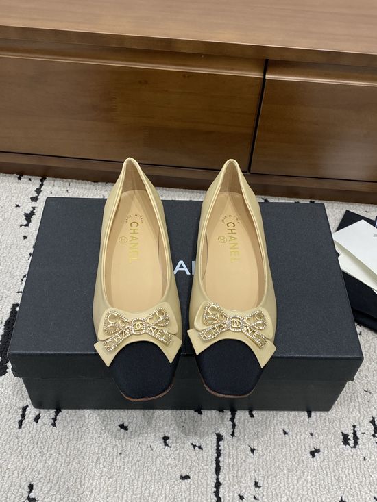 Chanel Bowknot Mary Jane Flats Comfortable Sheepskin Insole