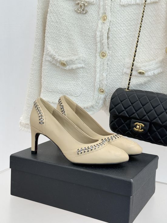 Chanel Classic Stitched Leather Low Heel Flats Comfortable Casual Dress Shoes