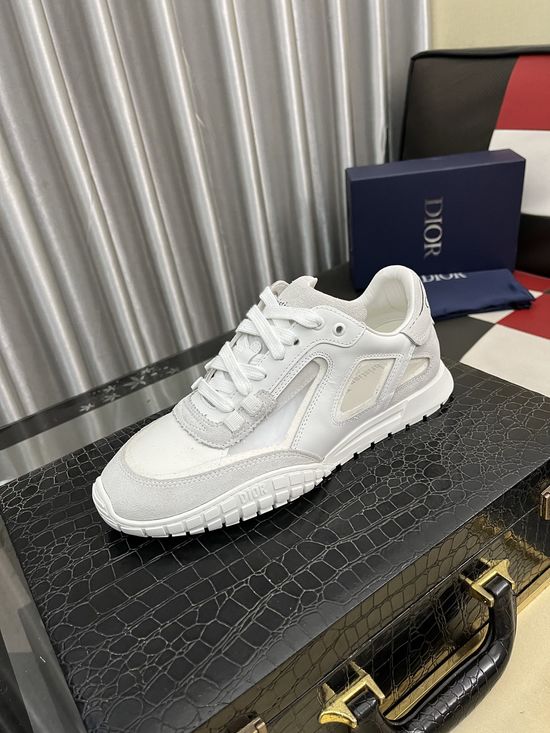 Christian Dior Casual Sneakers with Mesh and Leather Upper