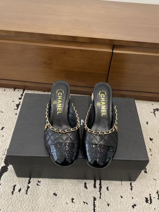 Chanel Soft Leather Chunky Heel Elegant Comfortable Mary Jane Shoes