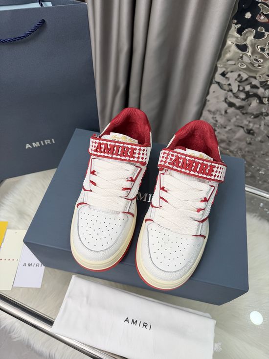 Amiri Suede Star Casual Skate Shoes with Rubber Sole