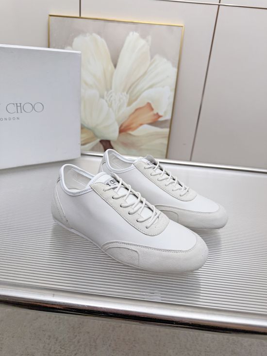Jimmy Choo Lace Suede Lightweight Comfortable Casual Sneakers