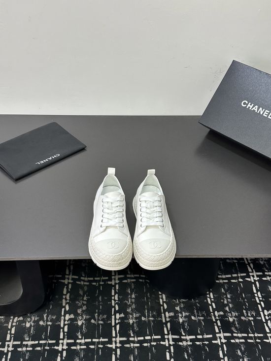 Chanel Casual Thick Sole Denim Upper Comfortable Sneakers