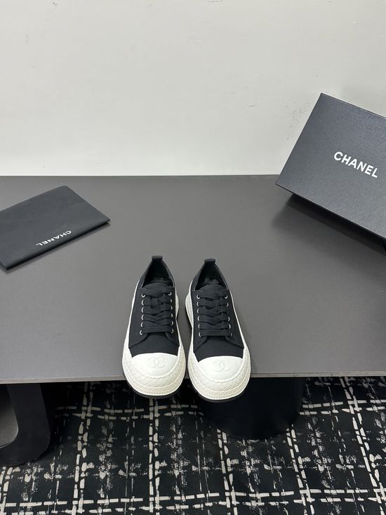 Chanel Casual Thick Sole Denim Upper Comfortable Sneakers