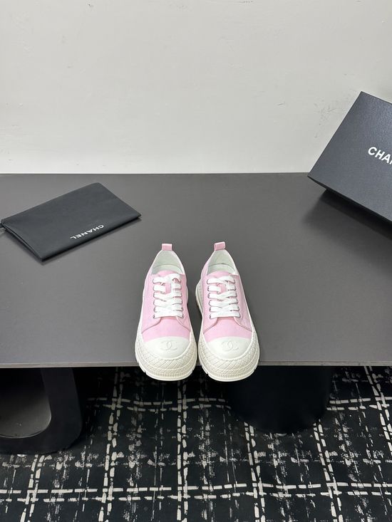 Chanel Casual Thick Sole Denim Upper Comfortable Sneakers