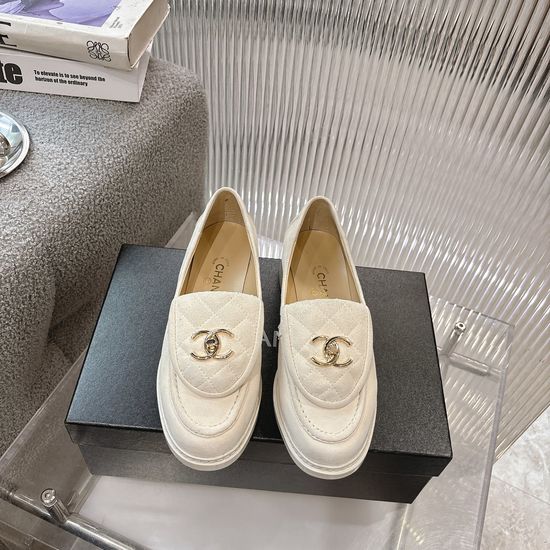 Chanel Classic Suede Loafers with Durable Rubber Sole