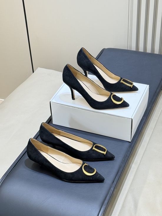Christian Dior Elegant Pointed Toe Stiletto Heels With Buckle