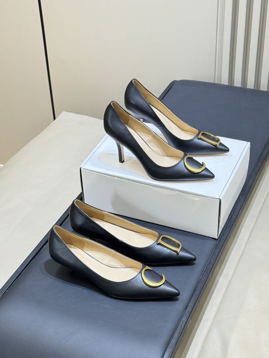 Christian Dior Elegant Pointed Toe Stiletto Heels With Buckle