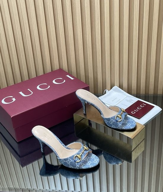 Gucci Horsebit Stiletto Heel Slide Sandals