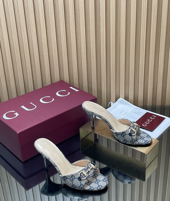 Gucci Horsebit Stiletto Heel Slide Sandals