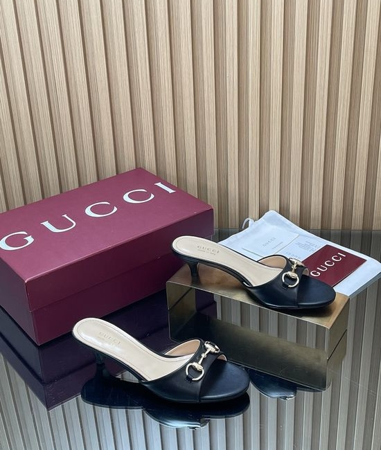 Gucci Horsebit Stiletto Heel Slide Sandals