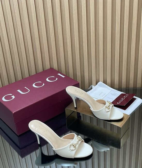 Gucci Horsebit Stiletto Heel Slide Sandals