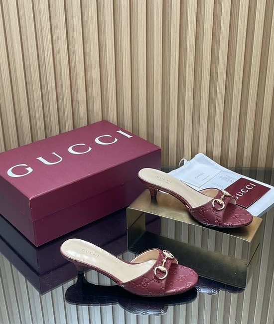 Gucci Horsebit Stiletto Heel Slide Sandals