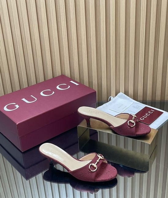 Gucci Horsebit Stiletto Heel Slide Sandals