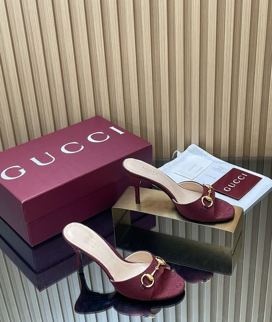 Gucci Horsebit Stiletto Heel Slide Sandals
