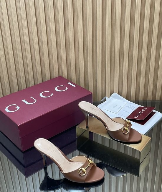 Gucci Horsebit Stiletto Heel Slide Sandals