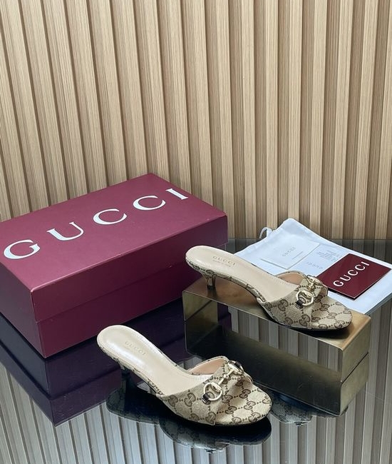 Gucci Horsebit Stiletto Heel Slide Sandals