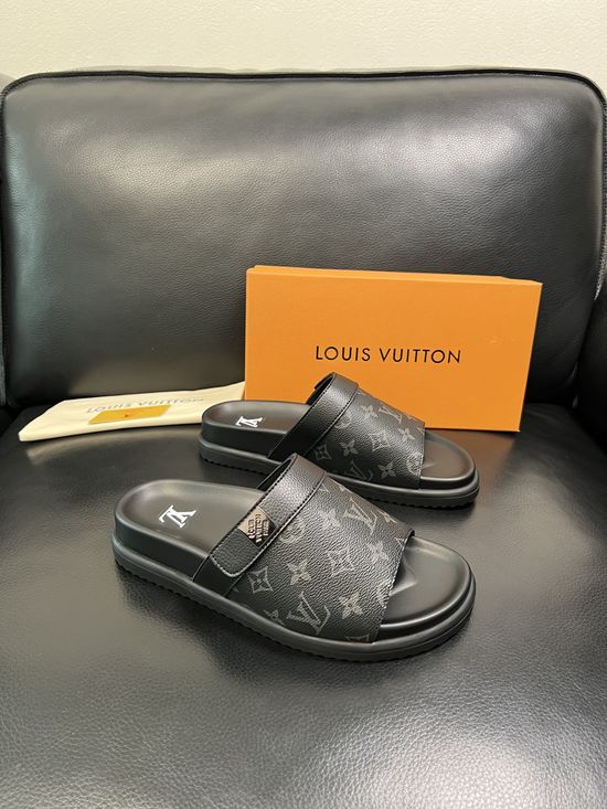 Louis Vuitton Color Block Soft Lining Comfortable Slide Sandals