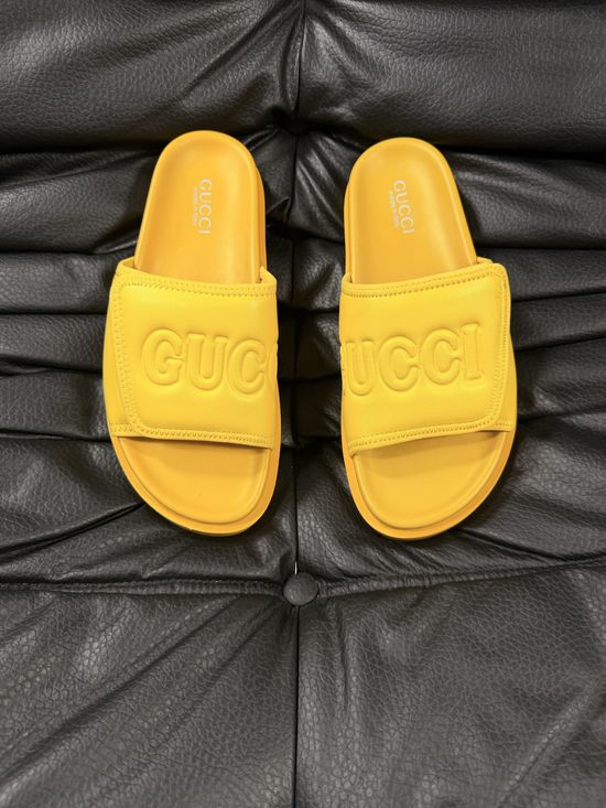 Gucci Color Block Hook Loop Casual Comfort Slide Sandals
