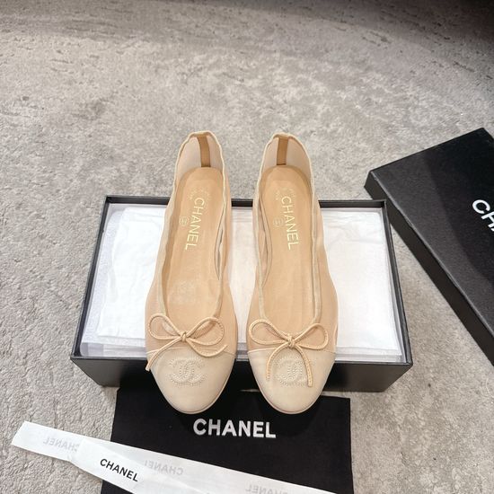 Chanel Elegant Daily Wear Velvet Ballet Flat Shoes
