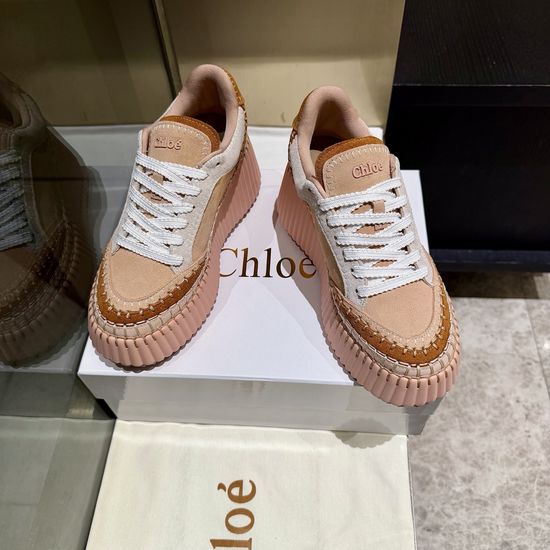 Chloe Hand Stitched Leather Casual Shoes With Thick Sole