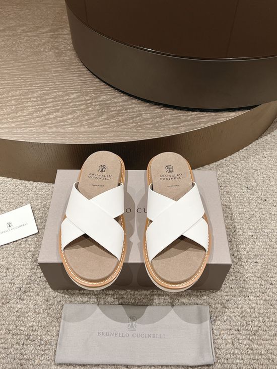 Brunello Cucinelli Premium Suede Slide Sandals with Adjustable Straps