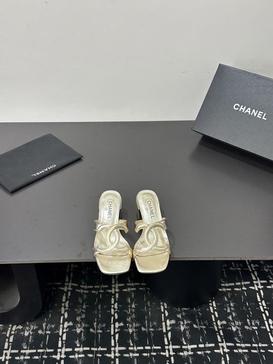Chanel Lambskin Upper Slippers with Genuine Leather Sole