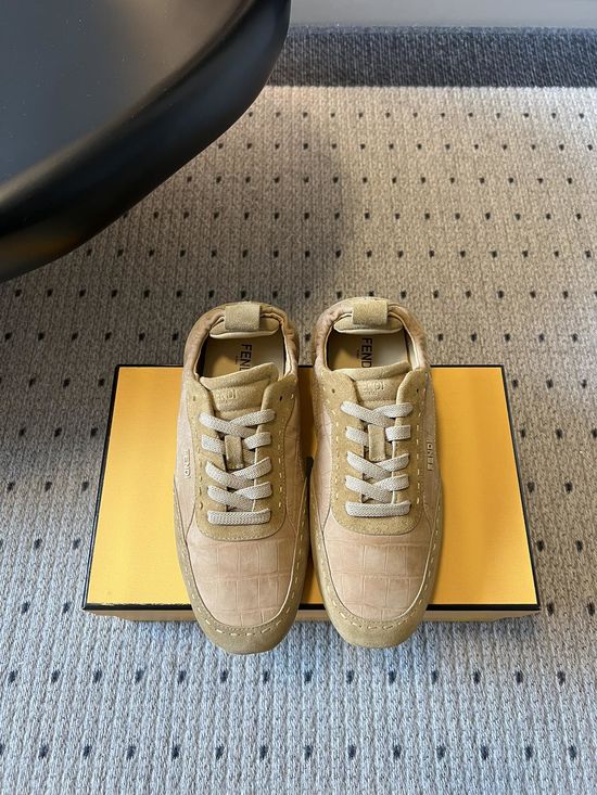 Fendi Vintage-Style Trainers with Elastic Opening