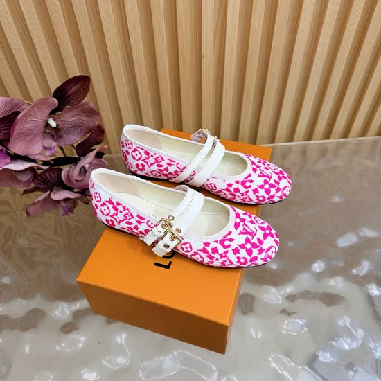 Louis Vuitton Mary Jane Low Heel Slippers Soft Rubber Sole Comfortable