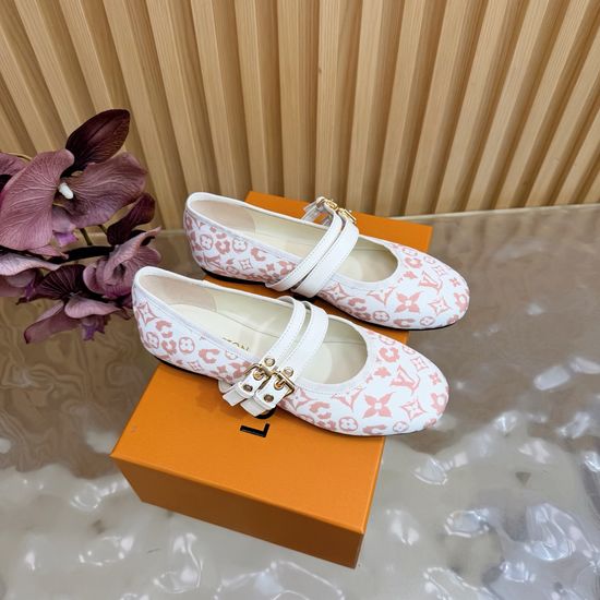 Louis Vuitton Mary Jane Low Heel Slippers Soft Rubber Sole Comfortable