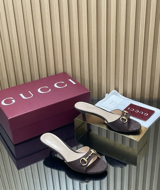 Gucci Horsebit Stiletto Heel Slide Sandals