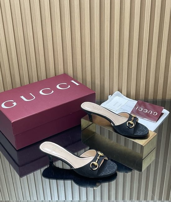 Gucci Horsebit Stiletto Heel Slide Sandals