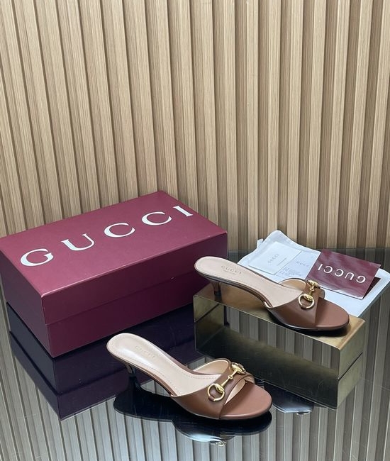 Gucci Horsebit Stiletto Heel Slide Sandals