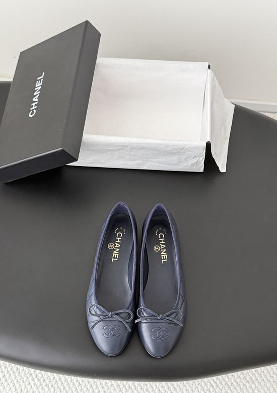 Chanel Classic Round Toe Comfortable Flat Ballet Shoes