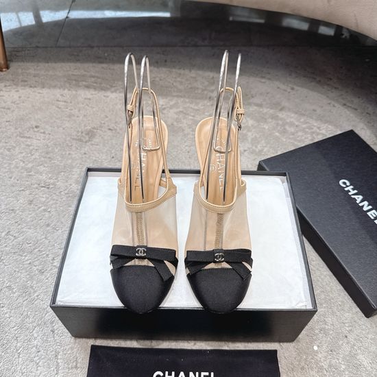 Chanel Mesh Bow Flat Slippers Lightweight Comfortable Casual Footwear