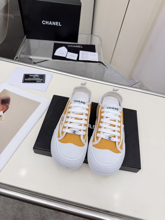 Chanel Stylish Mixed-Material Sporty Sneakers for All Occasions