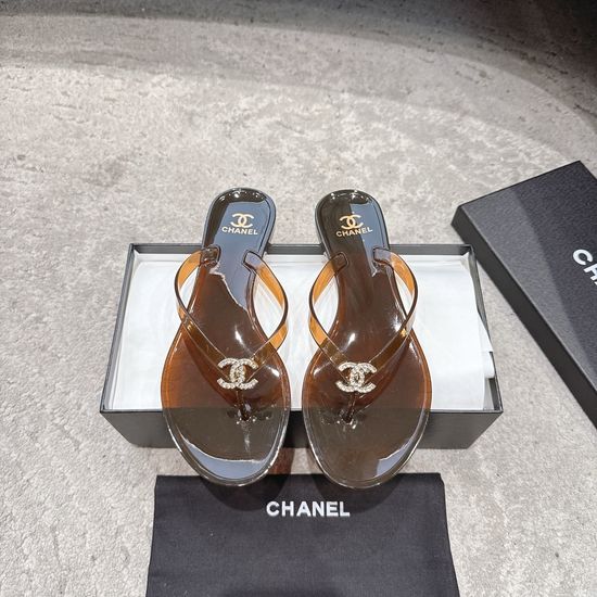 Chanel Classic Logo Flip Flops Casual Daily Wear Versatile Footwear
